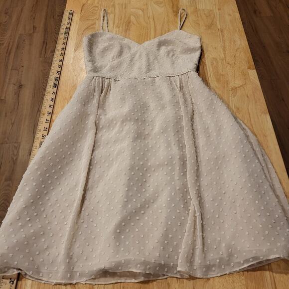 Cream J. Crew Size 0 Strappy Mini Dress  16" Pit 2 Pit  26" Waist - Picture 1 of 11